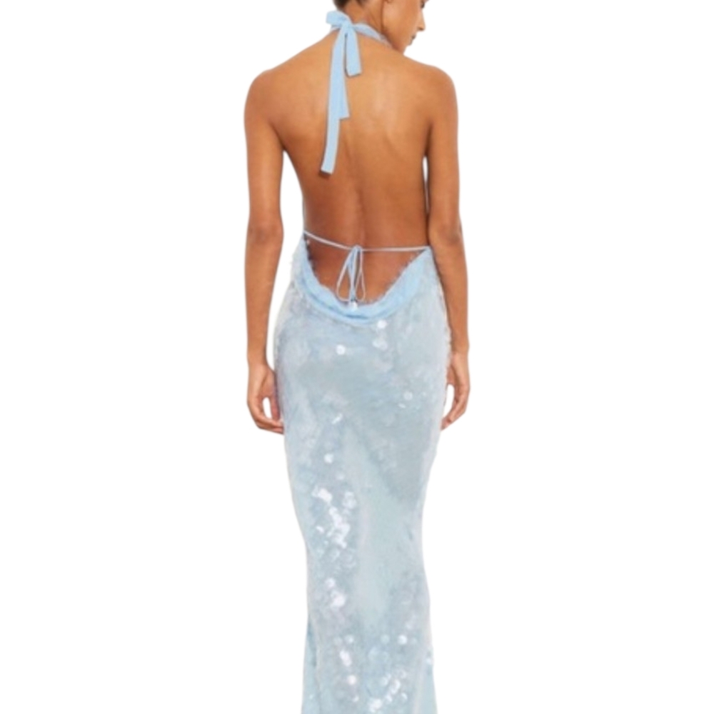 Rat & Boa Light Blue Sequin Maxi Dress - Picture 6 of 13